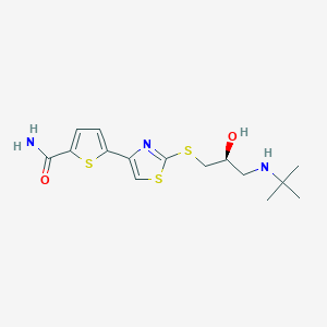 molecular formula C15H21N3O2S3 B164414 Arotinolol, (S)- CAS No. 139332-61-9