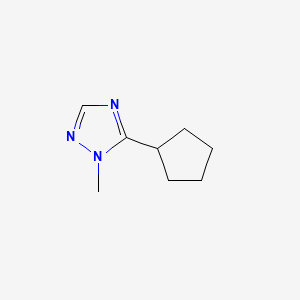molecular formula C8H13N3 B1644179 1-Methyl-5-cyclopentyl-1H-1,2,4-triazole 
