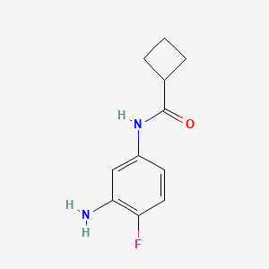 molecular formula C11H13FN2O B1644205 N-(3-Amino-4-fluorophenyl)cyclobutanecarboxamide CAS No. 926258-62-0