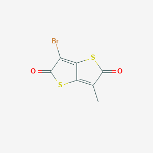 molecular formula C7H3BrO2S2 B164421 3-Bromo-6-methyl-thieno[3,2-b]thiophene-2,5-dione CAS No. 133514-85-9