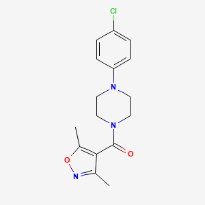 molecular formula C16H18ClN3O2 B1644222 Methanone, [4-(4-chlorophenyl)-1-piperazinyl](3,5-dimethyl-4-isoxazolyl)- 