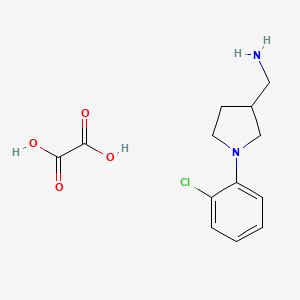 molecular formula C13H17ClN2O4 B1644228 (1-(2-Chlorophenyl)pyrrolidin-3-yl)methanamine oxalate CAS No. 1177297-90-3