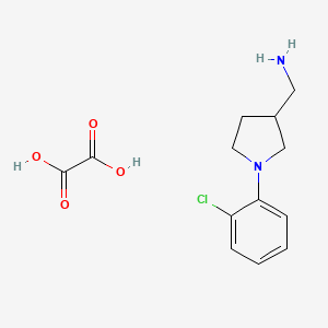 molecular formula C13H17ClN2O4 B1644228 (1-(2-クロロフェニル)ピロリジン-3-イル)メタンアミンシュウ酸塩 CAS No. 1177297-90-3