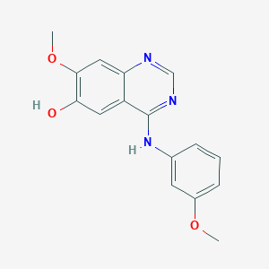 molecular formula C16H15N3O3 B1644242 7-Methoxy-4-(3-methoxyanilino)quinazolin-6-ol 