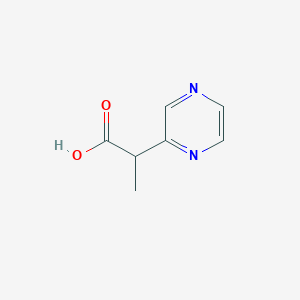 molecular formula C7H8N2O2 B1644243 2-(Pyrazin-2-yl)propanoic acid 