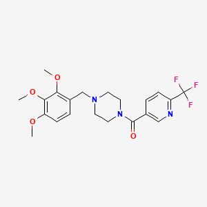 1-[6-(Trifluoromethyl)pyridine-3-carbonyl]-4-[(2,3,4-trimethoxyphenyl)methyl]piperazine