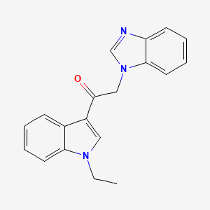 molecular formula C19H17N3O B1644267 2-(1H-benzimidazol-1-yl)-1-(1-ethyl-1H-indol-3-yl)ethanone 