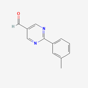 molecular formula C12H10N2O B1644269 2-(3-Methylphenyl)pyrimidine-5-carbaldehyde CAS No. 915921-67-4