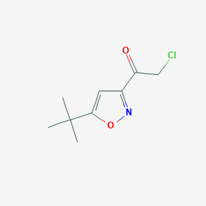 molecular formula C9H12ClNO2 B1644291 2-Chloro-1-[5-(2-methyl-2-propanyl)-1,2-oxazol-3-yl]ethanone 