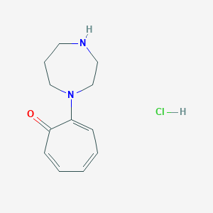 molecular formula C12H17ClN2O B1644296 2-[1,4]Diazepan-1-yl-cyclohepta-2,4,6-trienone hydrochloride 