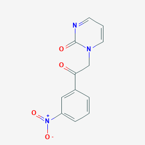 molecular formula C12H9N3O4 B1644297 1-(2-(3-Nitrophenyl)-2-oxoethyl)pyrimidin-2(1H)-one 