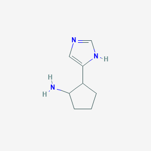 molecular formula C8H13N3 B1644298 2-(1H-Imidazol-5-yl)cyclopentanamine 