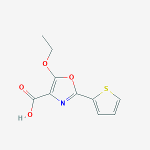 molecular formula C10H9NO4S B1644318 5-Ethoxy-2-thien-2-yl-1,3-oxazole-4-carboxylic acid CAS No. 923710-57-0