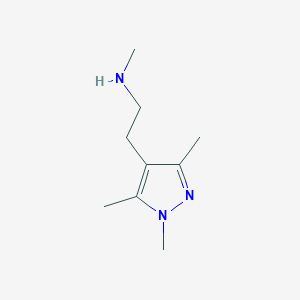 molecular formula C9H17N3 B1644327 N-methyl-2-(1,3,5-trimethyl-1H-pyrazol-4-yl)ethanamine CAS No. 956950-96-2