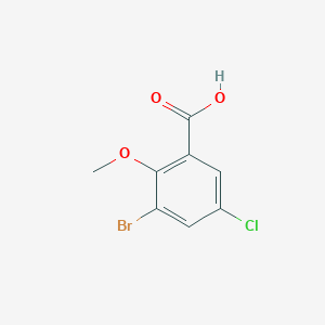 molecular formula C8H6BrClO3 B1644350 3-Bromo-5-chloro-2-methoxybenzoic acid 