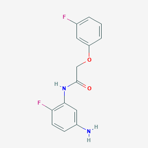molecular formula C14H12F2N2O2 B1644380 N-(5-amino-2-fluorophenyl)-2-(3-fluorophenoxy)acetamide CAS No. 953754-32-0