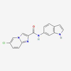 molecular formula C16H11ClN4O B1644402 6-chloro-N-(1H-indol-6-yl)imidazo[1,2-a]pyridine-2-carboxamide 