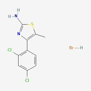 molecular formula C10H9BrCl2N2S B1644412 4-(2,4-Dichlorophenyl)-5-methyl-1,3-thiazol-2-amine hydrobromide CAS No. 1049745-22-3