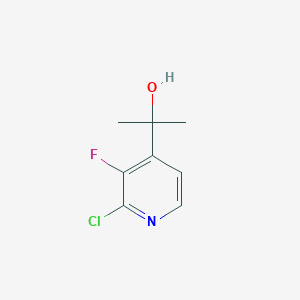 molecular formula C8H9ClFNO B1644423 2-(2-Chloro-3-fluoropyridin-4-yl)propan-2-ol 