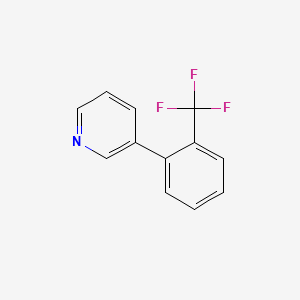 molecular formula C12H8F3N B1644436 3-[2-(Trifluoromethyl)phenyl]pyridine 