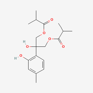 molecular formula C18H26O6 B1644439 8-Hidroxi-9,10-diisobutiriloxitimol CAS No. 22518-08-7