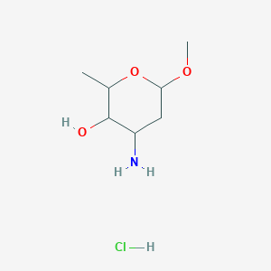 molecular formula C7H16ClNO3 B1644454 (2S,3S,4S,6S)-4-Amino-6-methoxy-2-methyltetrahydro-2H-pyran-3-ol hydrochloride 