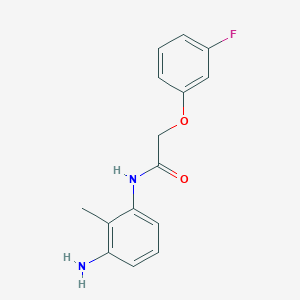 molecular formula C15H15FN2O2 B1644488 N-(3-氨基-2-甲基苯基)-2-(3-氟苯氧基)乙酰胺 CAS No. 954255-33-5