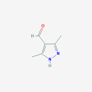 molecular formula C6H8N2O B016445 3,5-dimethyl-1H-pyrazole-4-carbaldehyde CAS No. 201008-71-1