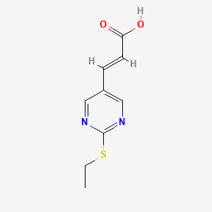 (E)-3-(2-(Ethylthio)pyrimidin-5-yl)acrylic acid