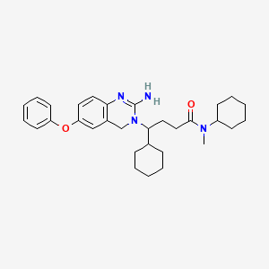 3(4H)-Quinazolinebutanamide, 2-amino-N,g-dicyclohexyl-N-methyl-6-phenoxy-, (gS)-