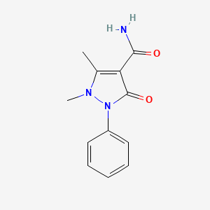 molecular formula C12H13N3O2 B1644518 1,5-Dimethyl-3-oxo-2-phenyl-2,3-dihydro-1h-pyrazole-4-carboxamide 