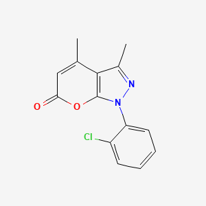 molecular formula C14H11ClN2O2 B1644534 1-(2-Chlorophenyl)-3,4-dimethylpyrano[2,3-c]pyrazol-6-one 
