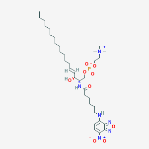 molecular formula C35H61N6O9P B164454 [(E,2S,3R)-3-羟基-2-[6-[(4-硝基-2,1,3-苯并恶二唑-7-基)氨基]己酰氨基]十八碳-4-烯基] 2-(三甲基氮烷基)乙基磷酸 CAS No. 94885-04-8