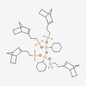 molecular formula C56H98O5Si6 B1644566 Bis[[2-(2-bicyclo[2.2.1]hept-2-enyl)ethyl-dimethylsilyl]oxy]-[bis[[2-(2-bicyclo[2.2.1]hept-2-enyl)ethyl-dimethylsilyl]oxy]-cyclohexylsilyl]oxy-cyclohexylsilane 