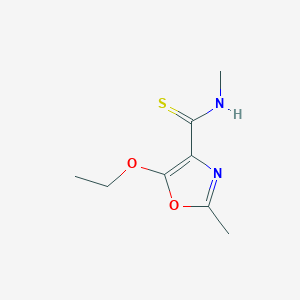 molecular formula C8H12N2O2S B1644592 5-Ethoxy-N,2-dimethyloxazole-4-carbothioamide 