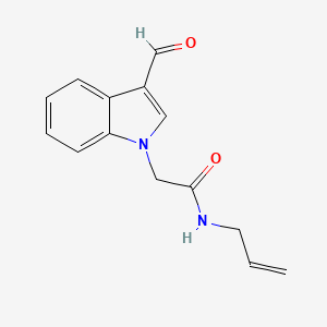 molecular formula C14H14N2O2 B1644623 2-(3-formylindol-1-yl)-N-prop-2-enylacetamide 