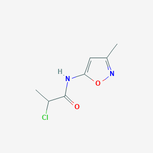 molecular formula C7H9ClN2O2 B1644649 2-Chloro-N-(3-methyl-isoxazol-5-yl)-propionamide CAS No. 923255-38-3