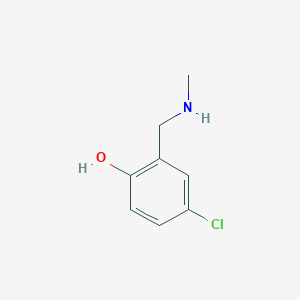 molecular formula C8H10ClNO B1644657 4-Chloro-2-[(methylamino)methyl]phenol CAS No. 38926-77-1