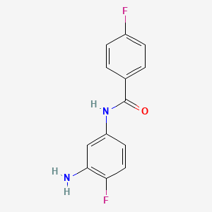 molecular formula C13H10F2N2O B1644658 N-(3-氨基-4-氟苯基)-4-氟苯甲酰胺 CAS No. 926219-41-2