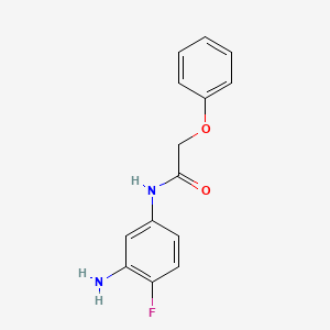 molecular formula C14H13FN2O2 B1644672 N-(3-Amino-4-fluorophenyl)-2-phenoxyacetamide CAS No. 953716-39-7