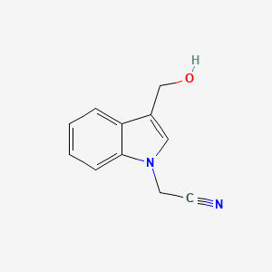 molecular formula C11H10N2O B1644692 2-(3-(Hydroxymethyl)-1H-indol-1-yl)acetonitrile 