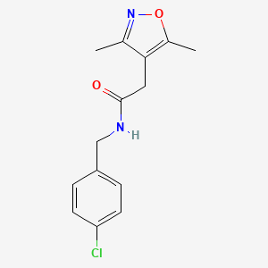 molecular formula C14H15ClN2O2 B1644693 N-(4-chlorobenzyl)-2-(3,5-dimethylisoxazol-4-yl)acetamide 