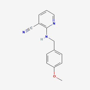 molecular formula C14H13N3O B1644719 2-[(4-甲氧基苄基)氨基]烟腈 CAS No. 854382-10-8