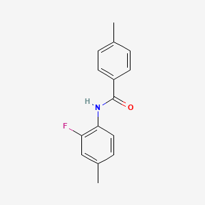 molecular formula C15H14FNO B1644726 N-(2-fluoro-4-methylphenyl)-4-methylbenzamide 