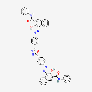 molecular formula C48H32N8O5 B1644761 4,4'-[1,3,4-Oxadiazole-2,5-diylbis(4,1-phenyleneazo)] bis[3-hydroxy-N-phenyl]-2-naphthalenecarboxamide 