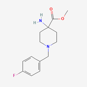 Methyl 4-amino-1-(4-fluorobenzyl)piperidine-4-carboxylate