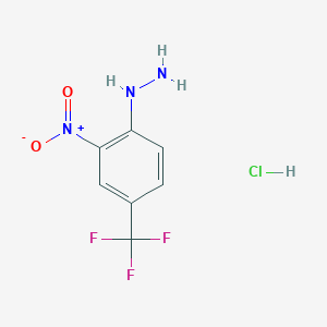 molecular formula C7H7ClF3N3O2 B1644794 (2-Nitro-4-(trifluoromethyl)phenyl)hydrazine hydrochloride CAS No. 1049748-69-7