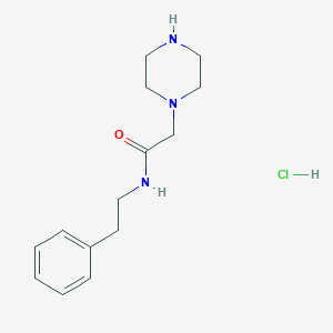 N-(2-phenylethyl)-2-piperazin-1-ylacetamide;hydrochloride