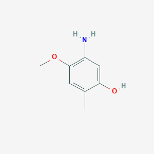 molecular formula C8H11NO2 B164487 Phenol, 5-amino-4-methoxy-2-methyl- CAS No. 137290-78-9