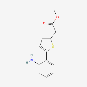 molecular formula C13H13NO2S B1644889 [5-(2-Amino-phenyl)-thiophen-2-yl]-acetic acid methyl ester 